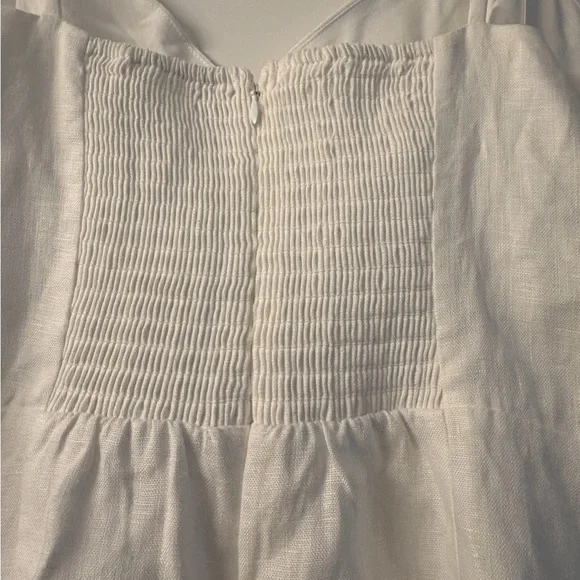 New Reformation Holt Linen Dress in White - Picture 8 of 14